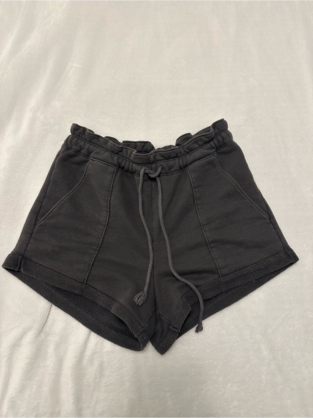 Abercrombie & Fitch Black Elastic Waist Athletic Shorts